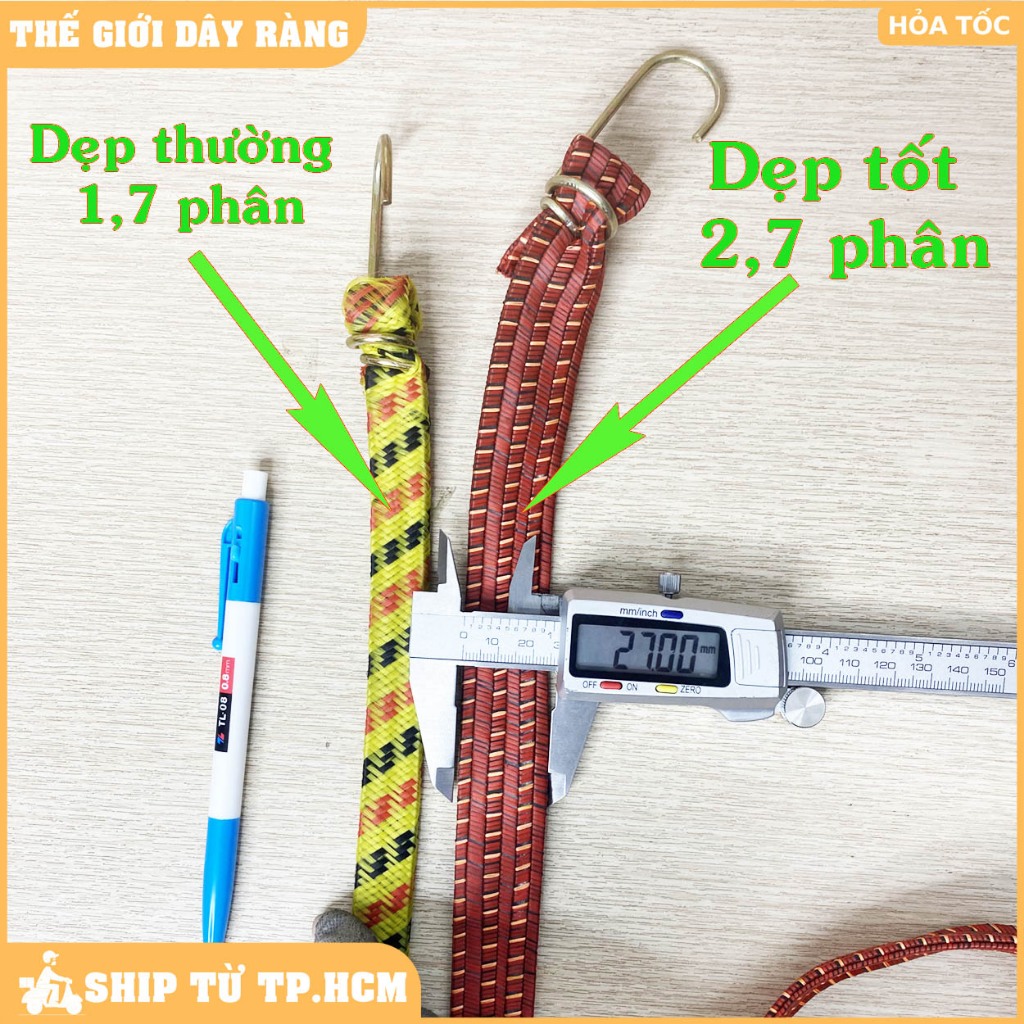✅ Dây thun/chun ràng hàng, cột đồ xe máy, nhiều mẫu mã dài 1,2m đến 5m