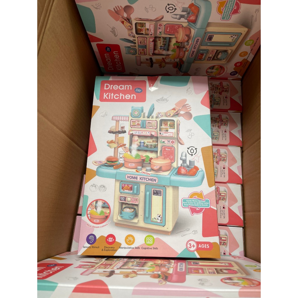 Bộ đồ chơi nhà bếp cỡ lớn 48 chi tiết có vòi phun sương và vòi nước như thật