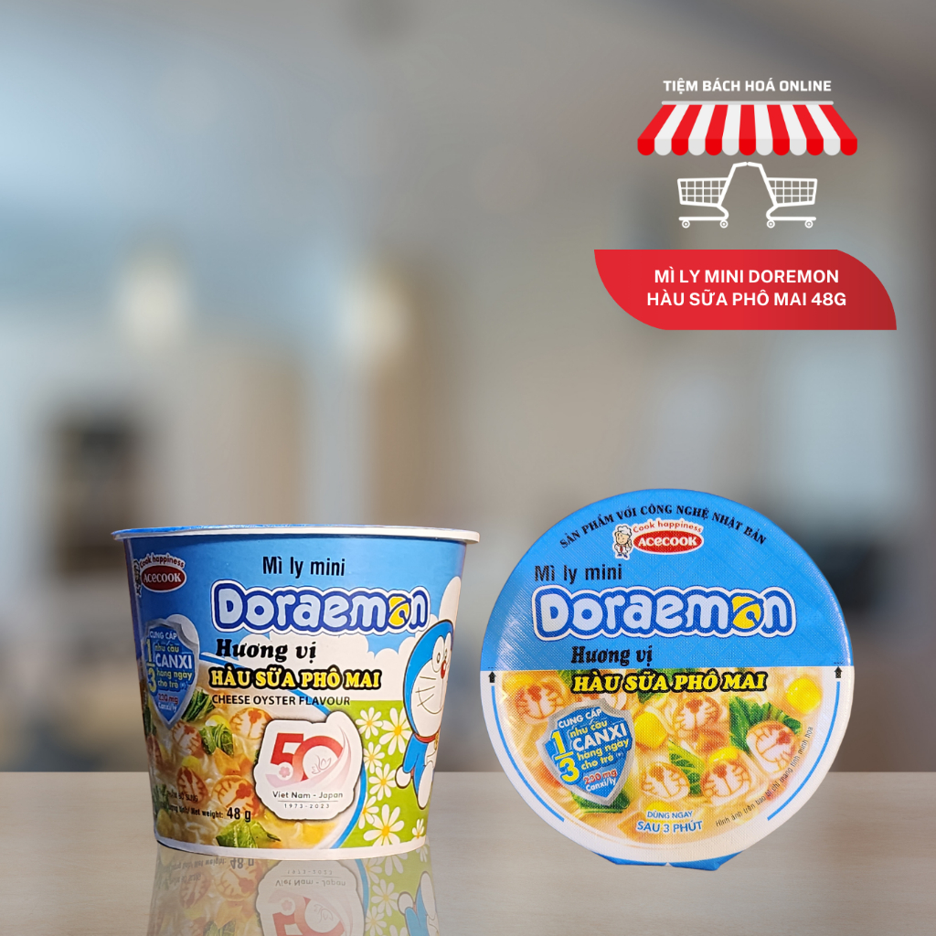 Mì Ly Mini Doraemon Bổ Sung Canxi Cho Bé