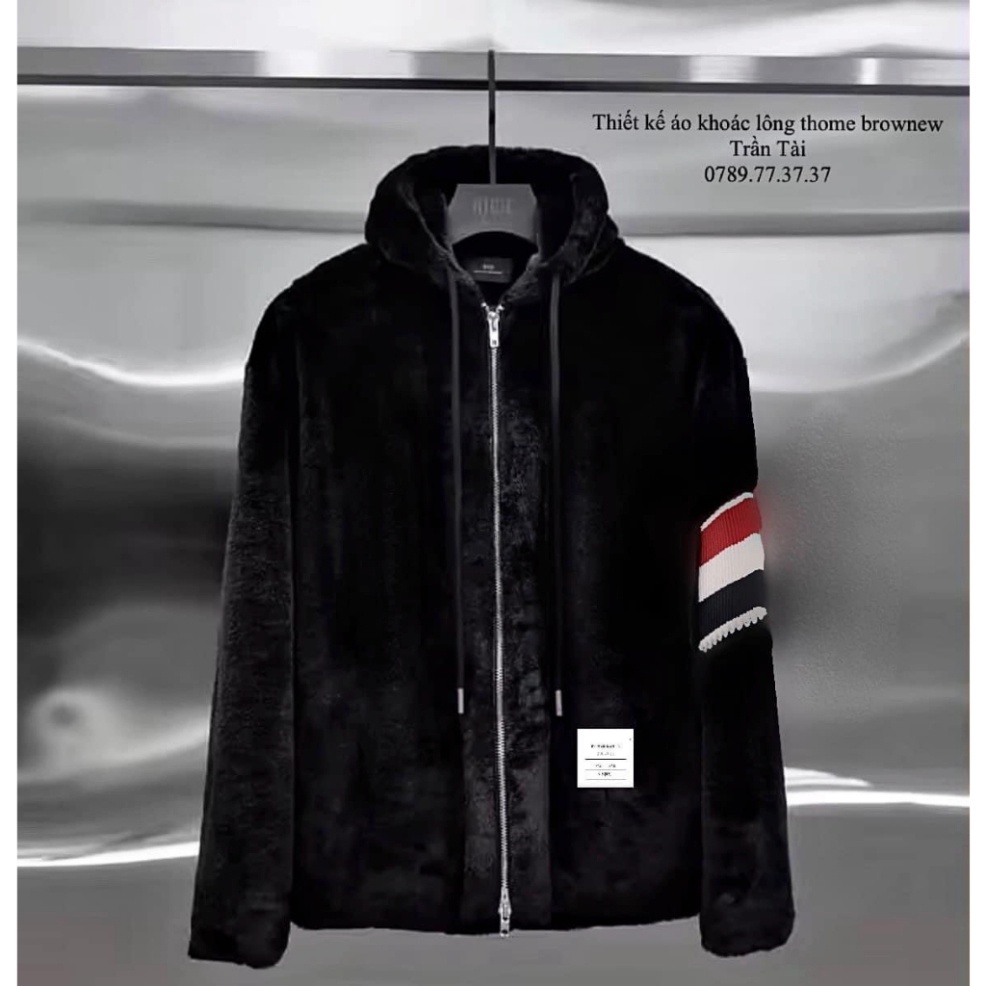 Áo khoác lông thom chất lông mượt 2 mặt có mũ thiết kế hot nhất mùa đông năm