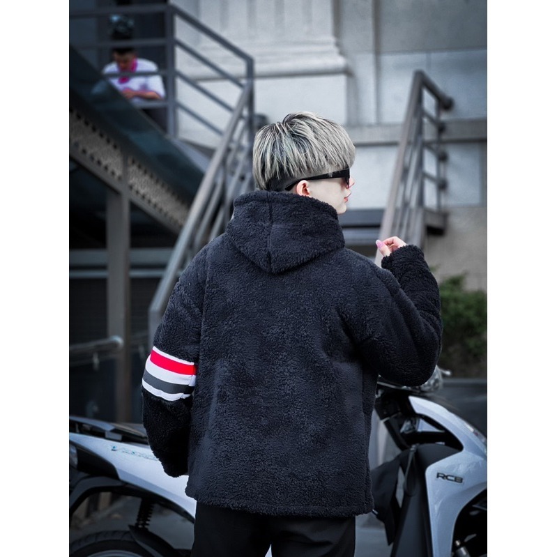 Áo khoác lông thom chất lông mượt 2 mặt có mũ thiết kế hot nhất mùa đông năm