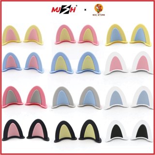 Tai mèo hai màu gắn, custom mũ bảo hiểm nửa đầu, 3 phần 4, siêu xinh Mubahi