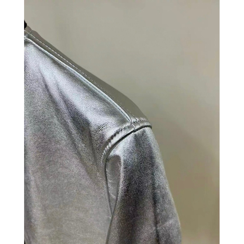 Áo Khoác Bomber GC Nam Nữ Xám Trơn Da Cao Cấp Hàng Quảng Châu Loại Một