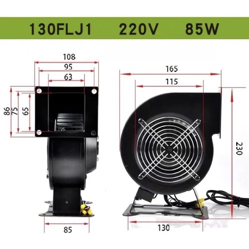 EAK - Quạt sò 130FLJ0 65W /  130FLJ1 85W / 130FLJ5 120W - 130W / 150FLJ17 240W 220V - hút khói BBQ , máy laser , CNC ..