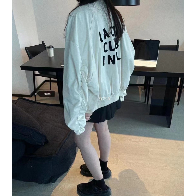 Áo bomber chất thô gió dầy dặn phom rộng