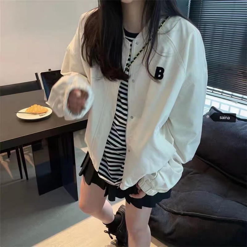 Áo bomber chất thô gió dầy dặn phom rộng