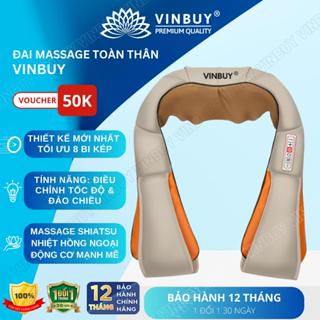 Máy massage cổ vai gáy VINBUY, Gối massage cổ vai gáy hồng ngoại, máy massage lưng, máy mát xa chân