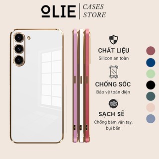 Ốp lưng Olie TPU cho Samsung S23 S24 S23 Fe plus S24+ S24Ultra S23 Ultra ốp điện thoại chống bẩn mạ viền S23FE