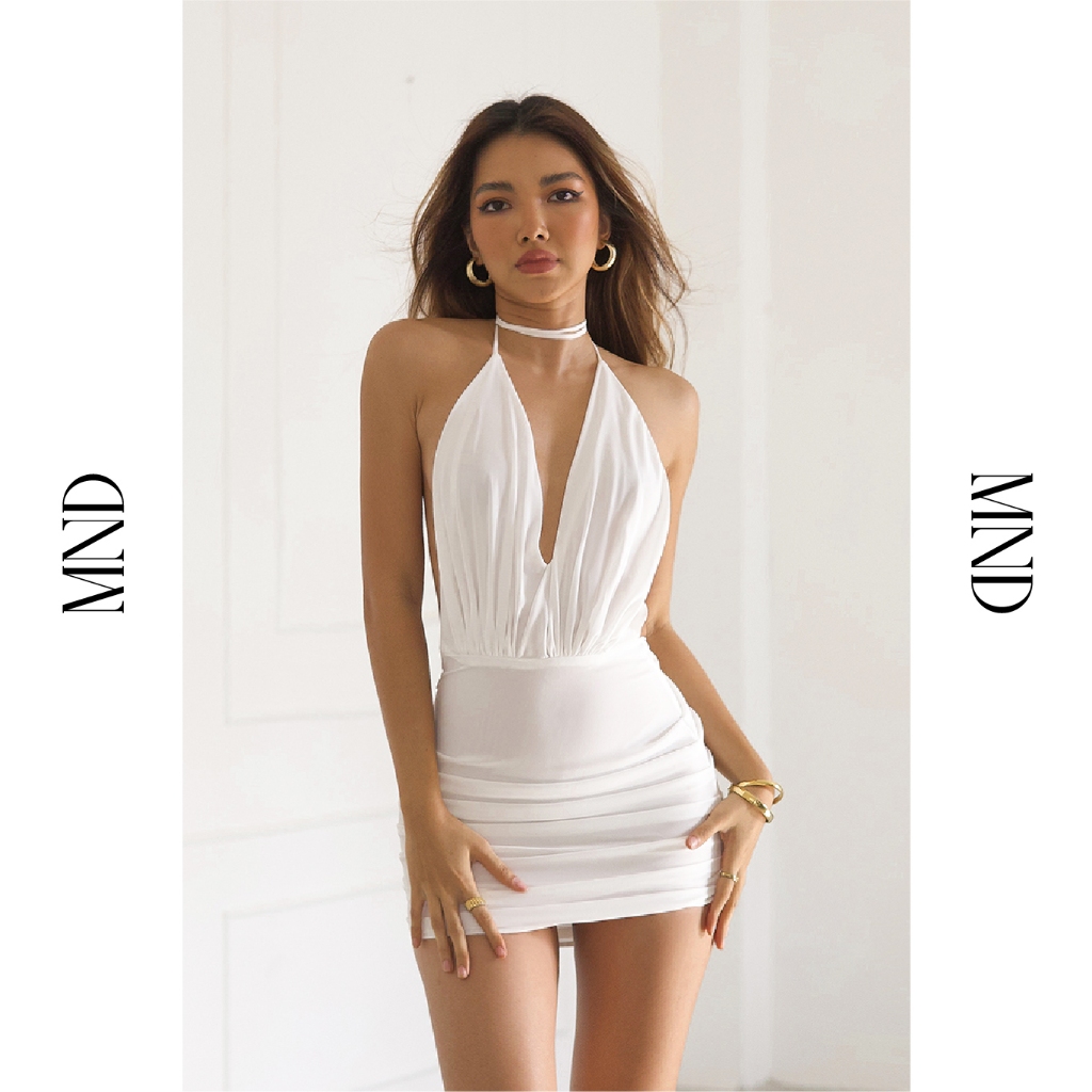 MACHNHADUONG - Đầm chiffon ôm body cổ yếm hở lưng sexy - ARIA DRESS