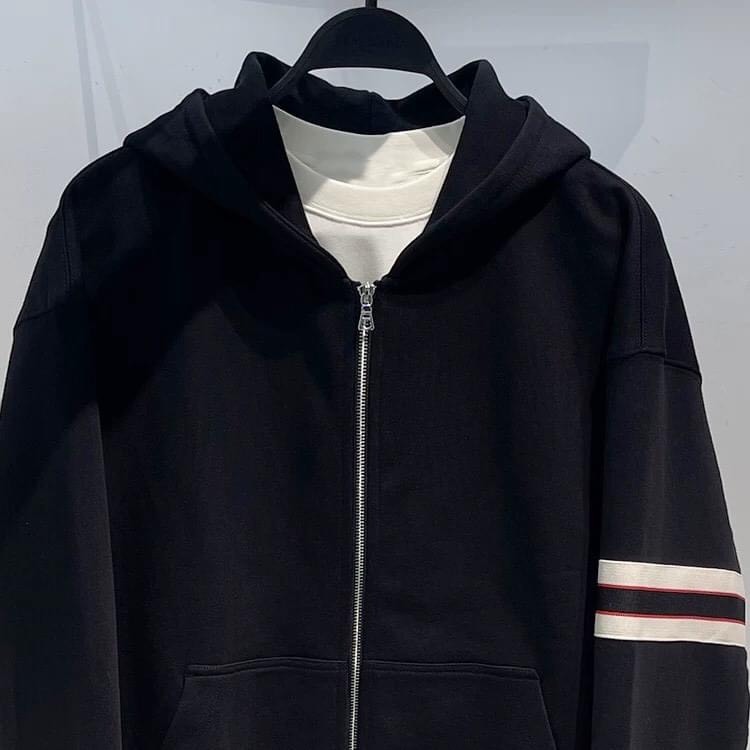 Áo Hoodie Zip NỈ Bông Phối Trơn Cực Dày Dănj