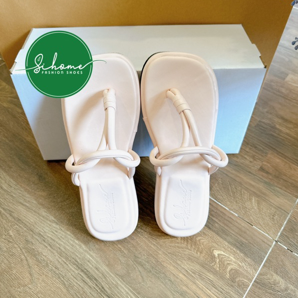 Dép nữ kẹp xỏ ngón kiểu quai xoắn thời trang hottrend đế siêu êm chân siêu dễ thương cao 1PH