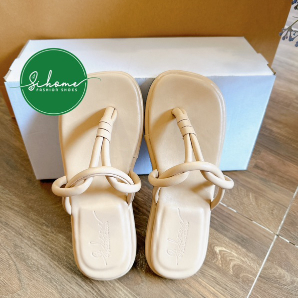 Dép nữ kẹp xỏ ngón kiểu quai xoắn thời trang hottrend đế siêu êm chân siêu dễ thương cao 1PH