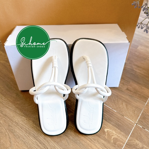 Dép nữ kẹp xỏ ngón kiểu quai xoắn thời trang hottrend đế siêu êm chân siêu dễ thương cao 1PH