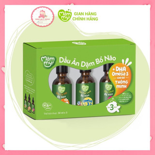 Set dầu ăn dặm bổ não Mămmy 30ml cho bé gồm dầu cá hồi, dầu hạt lanh, dầu olive
