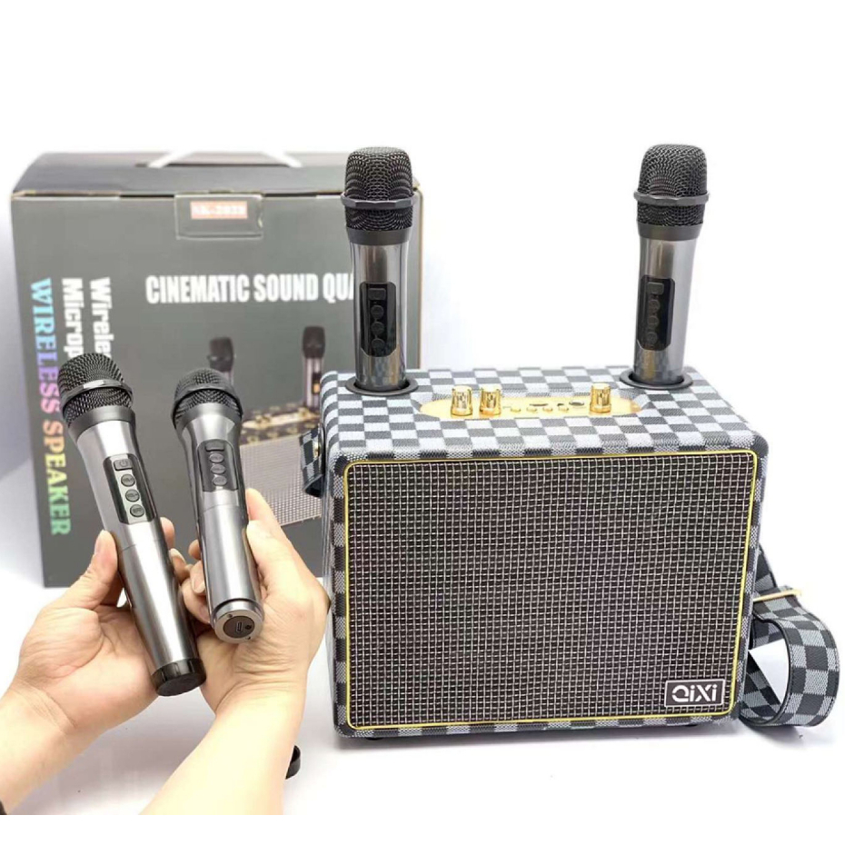 Loa Bluetooth Karaoke Qixi SK2036 Âm Thanh Siêu Đỉnh Bản Cao Cấp Nhất Tặng Mic Không Dây Hát Karaoke TECHHIGH