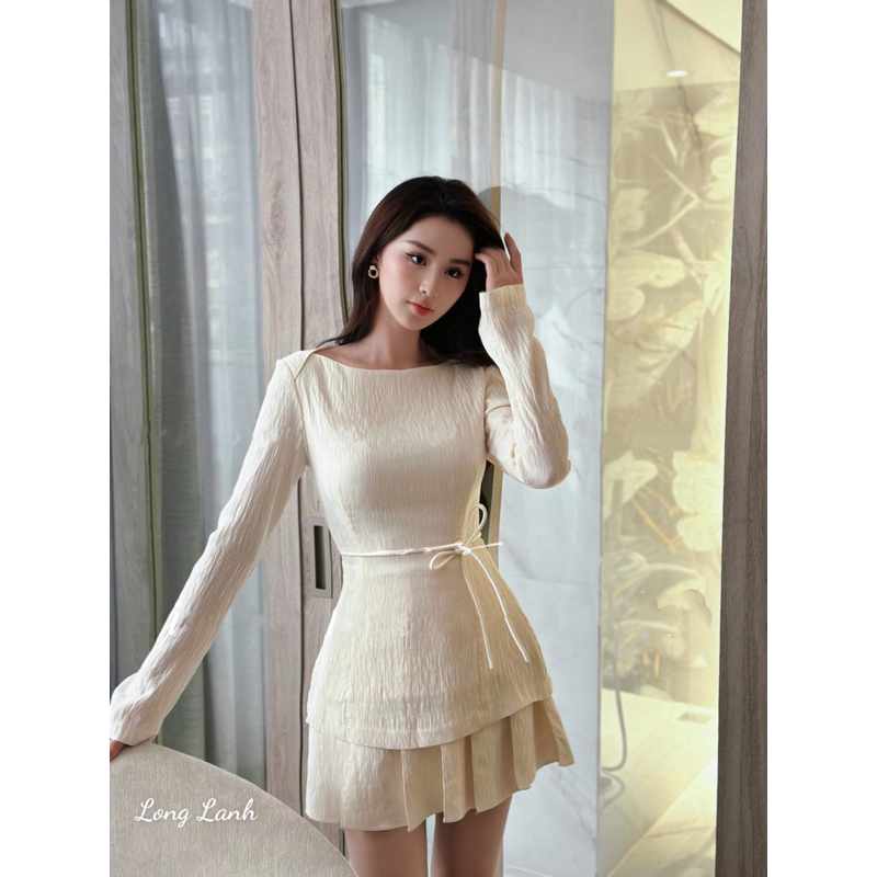 Set váy thiết kế xốp  nhắn mặc sang chảnh mix chân váy xoè siêu đẹp xinh