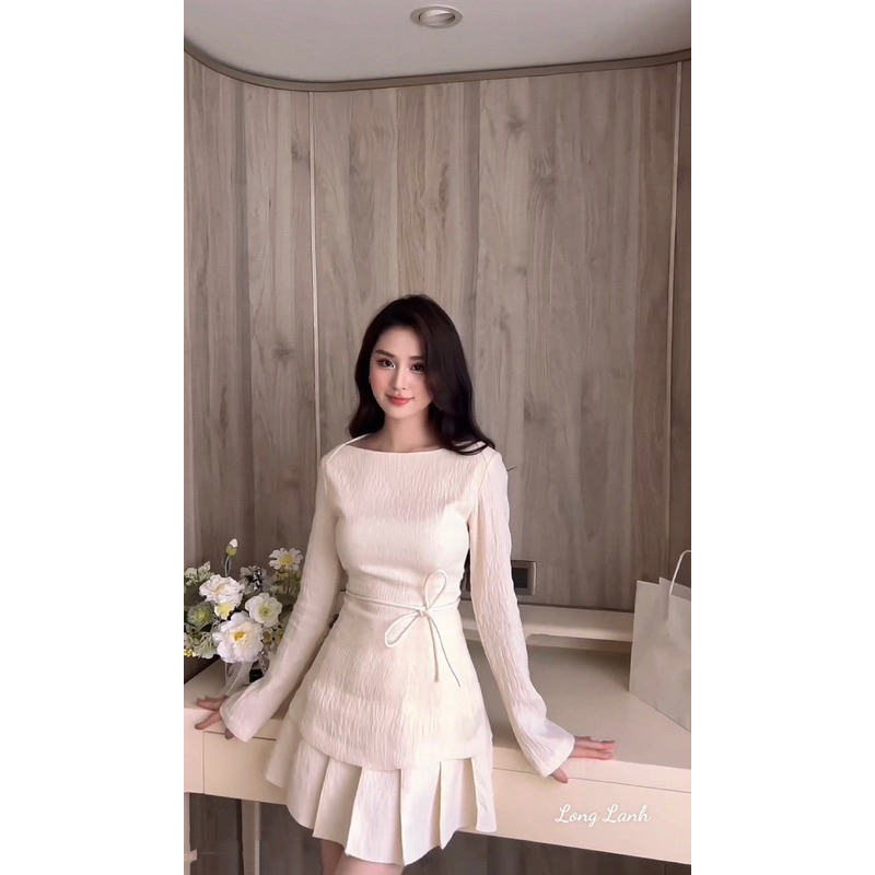 Set váy thiết kế xốp  nhắn mặc sang chảnh mix chân váy xoè siêu đẹp xinh