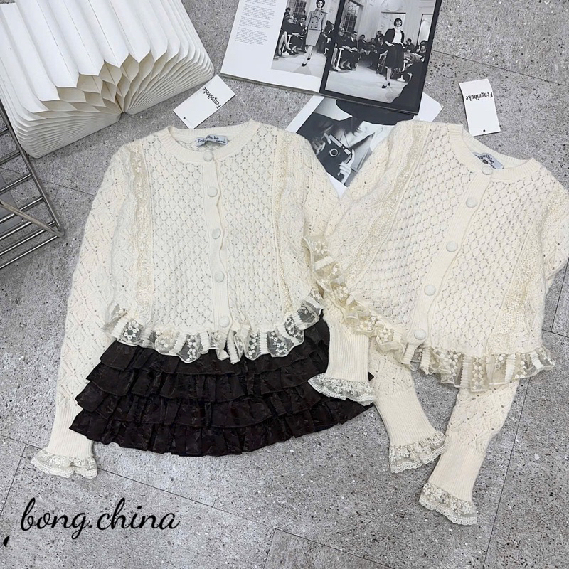 Áo len phối bèo tay dài Z.R TQXK
