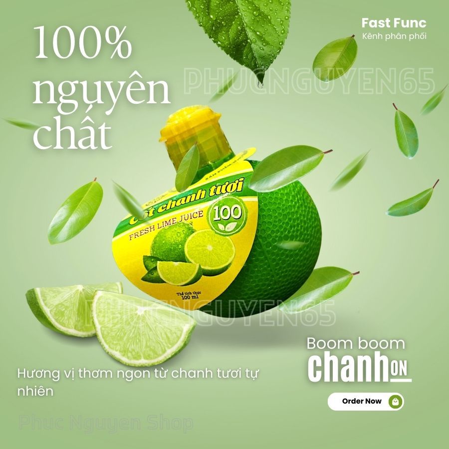Nước cốt chanh 100ml bỏ túi tiện dụng