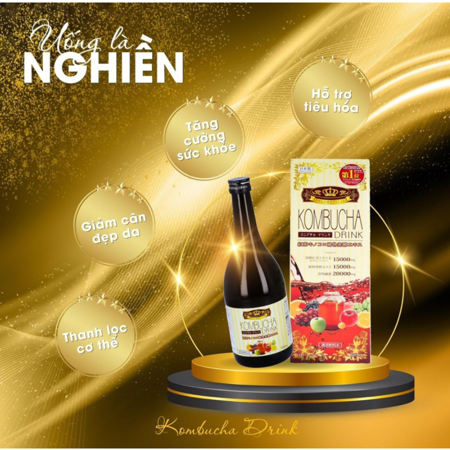 Hàng chính hãng - Nước uống lên men Kombucha Yuwa 720ml