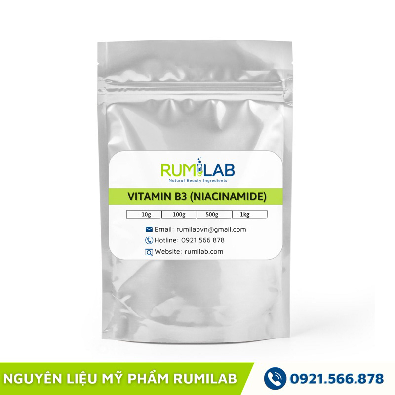 𝟏𝟎𝐆 - 𝟓𝟎𝐆 - 𝟏𝟎𝟎𝐆 𝐇𝐨𝐚̣𝐭 𝐜𝐡𝐚̂́𝐭 𝐥𝐚̀𝐦 𝐭𝐫𝐚̆́𝐧𝐠, 𝐬𝐚́𝐧𝐠 𝐝𝐚 𝐕𝐢𝐭𝐚𝐦𝐢𝐧 𝐁𝟑  - Nguyên liệu mỹ phẩm Rumilab