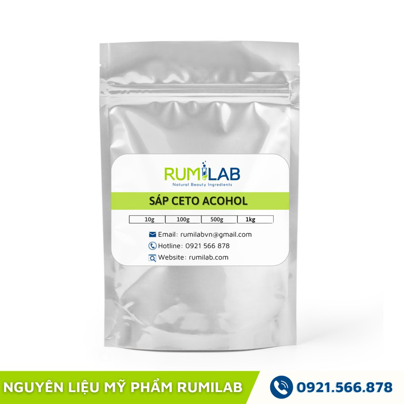 100-1000g Sáp tạo đặc Ceto Stearyl Alcohol - Nguyên liệu mỹ phẩm rumilab