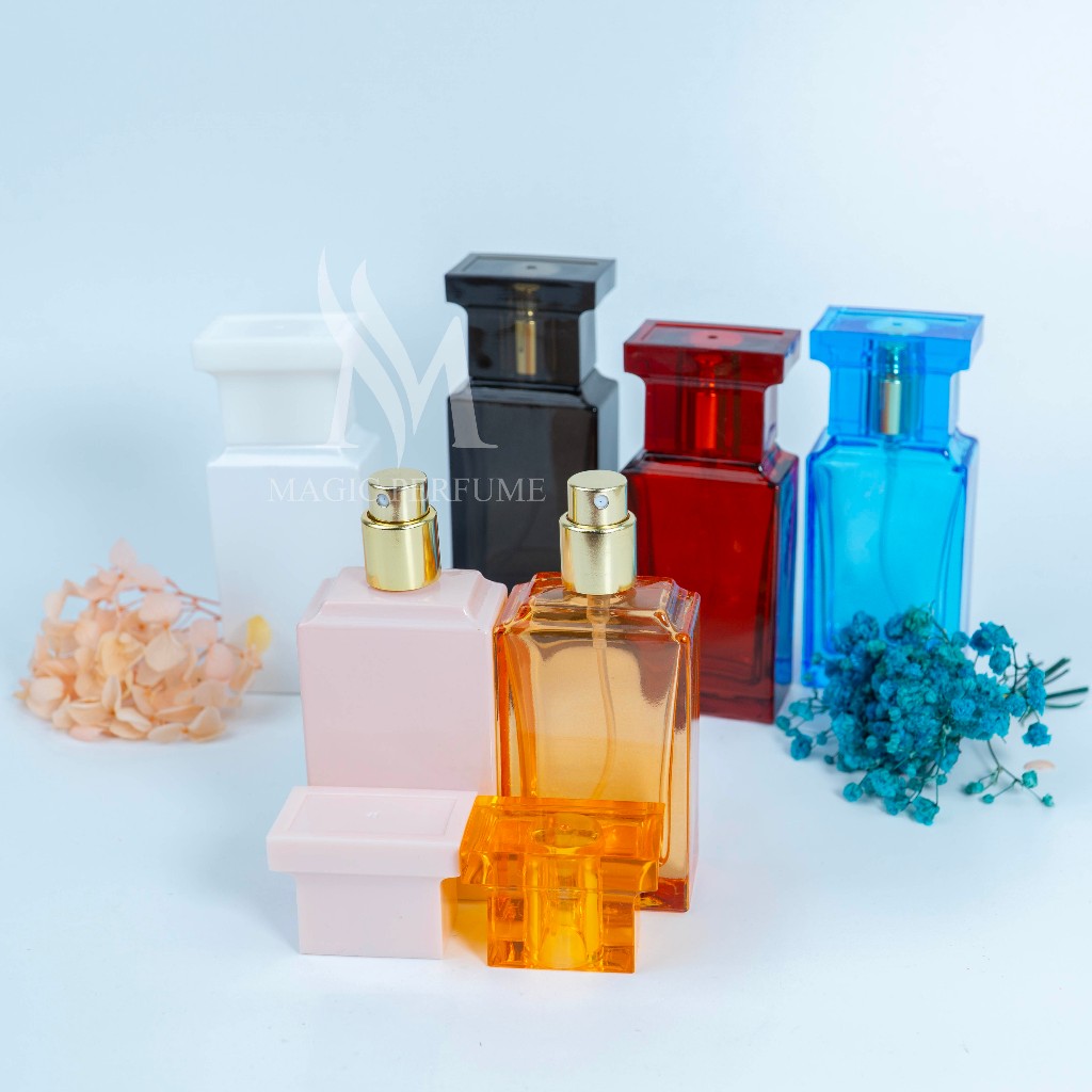 Chai đựng nước hoa thủy tinh cao cấp kiểu dáng TF 30ml phun sương nhiều màu