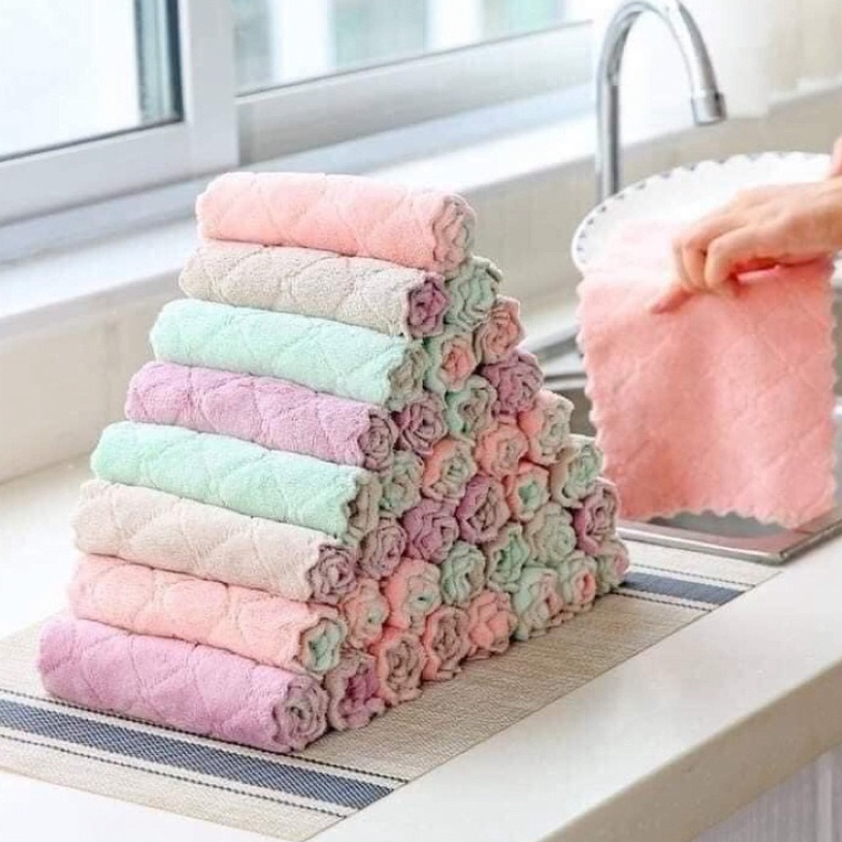 Khăn lau 2 mặt Siêu sạch , khăn lau bếp lau bàn lau tay đa năng thấm nước Siêu tốt