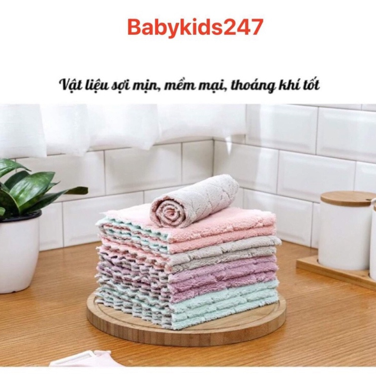 Khăn lau 2 mặt Siêu sạch , khăn lau bếp lau bàn lau tay đa năng thấm nước Siêu tốt
