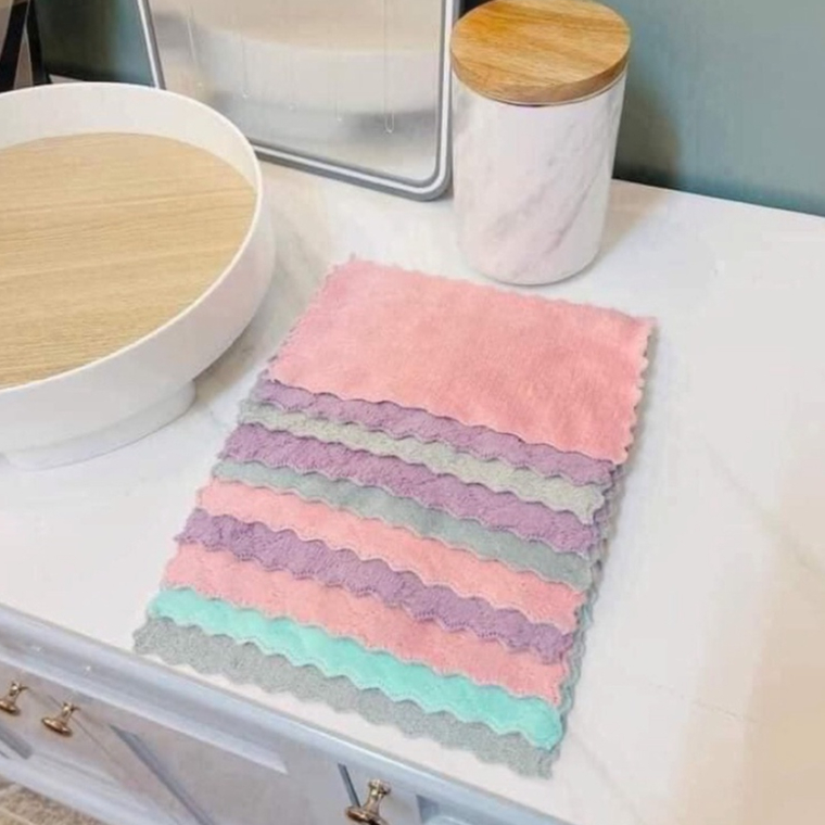 Khăn lau 2 mặt Siêu sạch , khăn lau bếp lau bàn lau tay đa năng thấm nước Siêu tốt