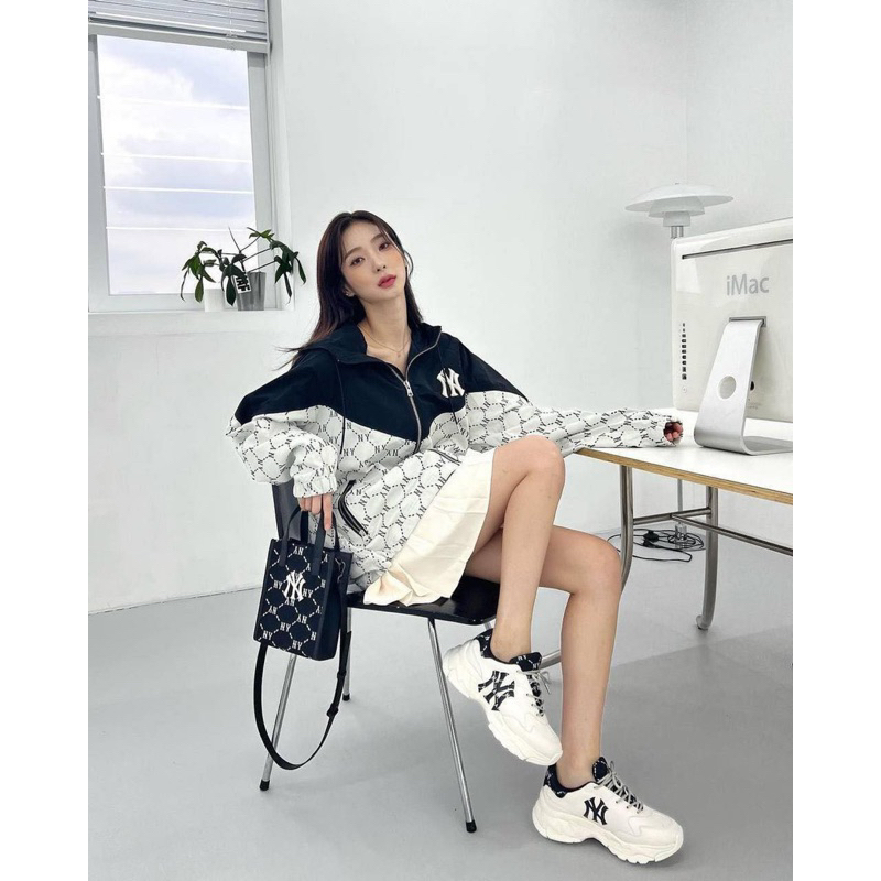 Giày M.L.B Chunky Mono Gram Boston & NY Chính Hãng💝