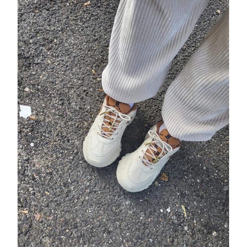 Giày M.L.B Chunky Mono Gram Boston & NY Chính Hãng💝