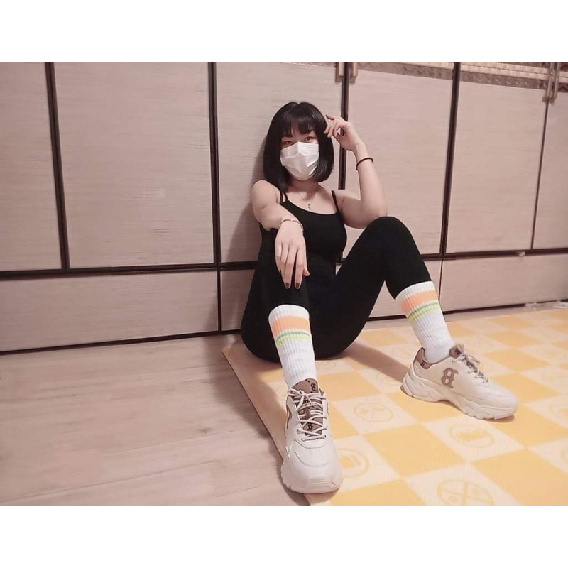 Giày M.L.B Chunky Mono Gram Boston & NY Chính Hãng💝