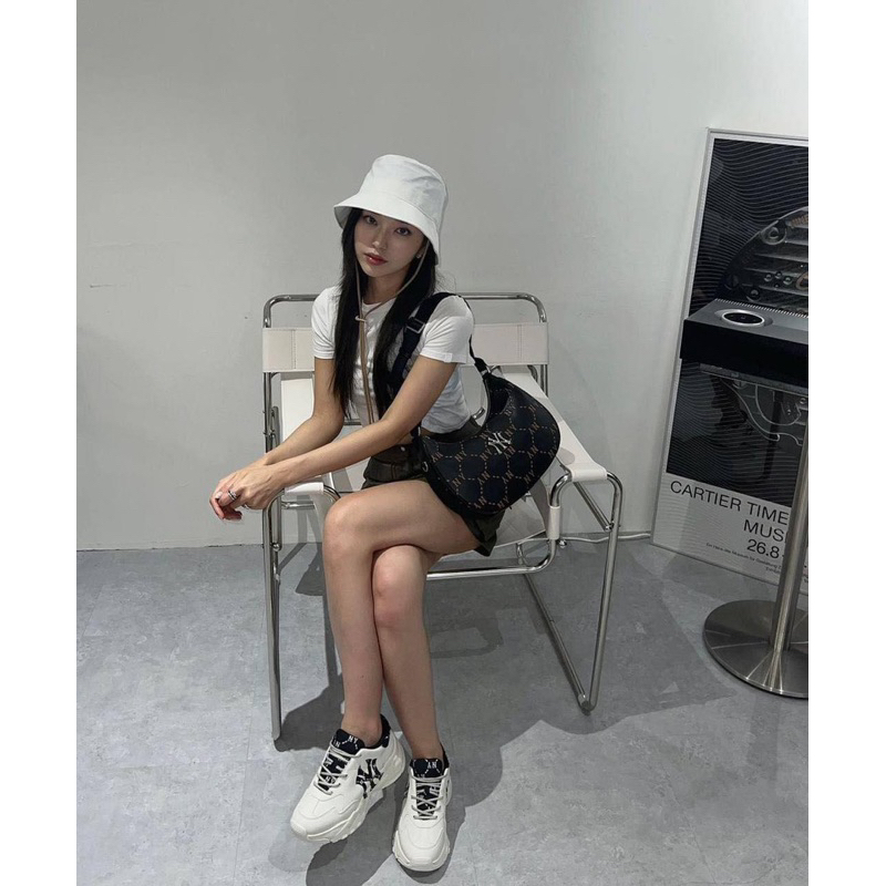 Giày M.L.B Chunky Mono Gram Boston & NY Chính Hãng💝