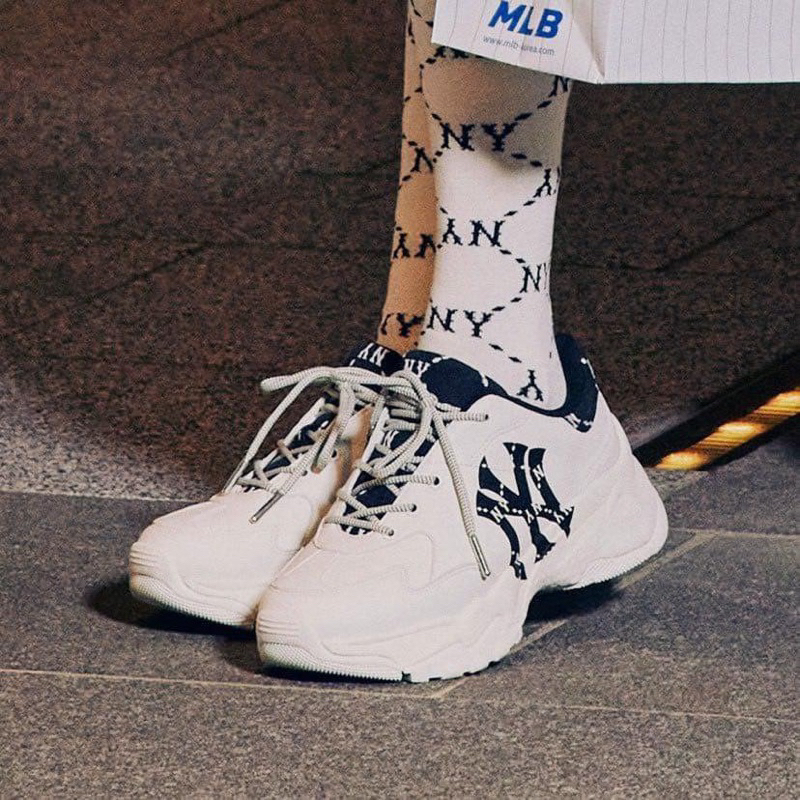 Giày M.L.B Chunky Mono Gram Boston & NY Chính Hãng💝