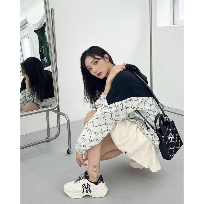 Giày M.L.B Chunky Mono Gram Boston & NY Chính Hãng💝