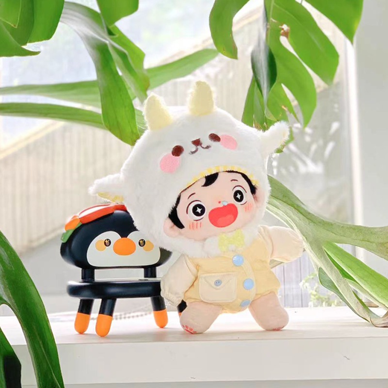 Bộ đồ lông thú liền thân và mũ thú bông cho bé doll 20cm 25cm 30cm