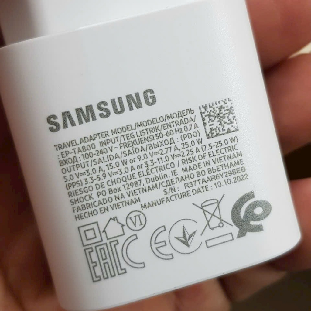 Củ sạc nhanh Samsung 25W zin theo máy cho Note 10,Note 20, A71, A70, A80, A90, S20, S20+,S20 Ultra | Bảo hành 12 tháng