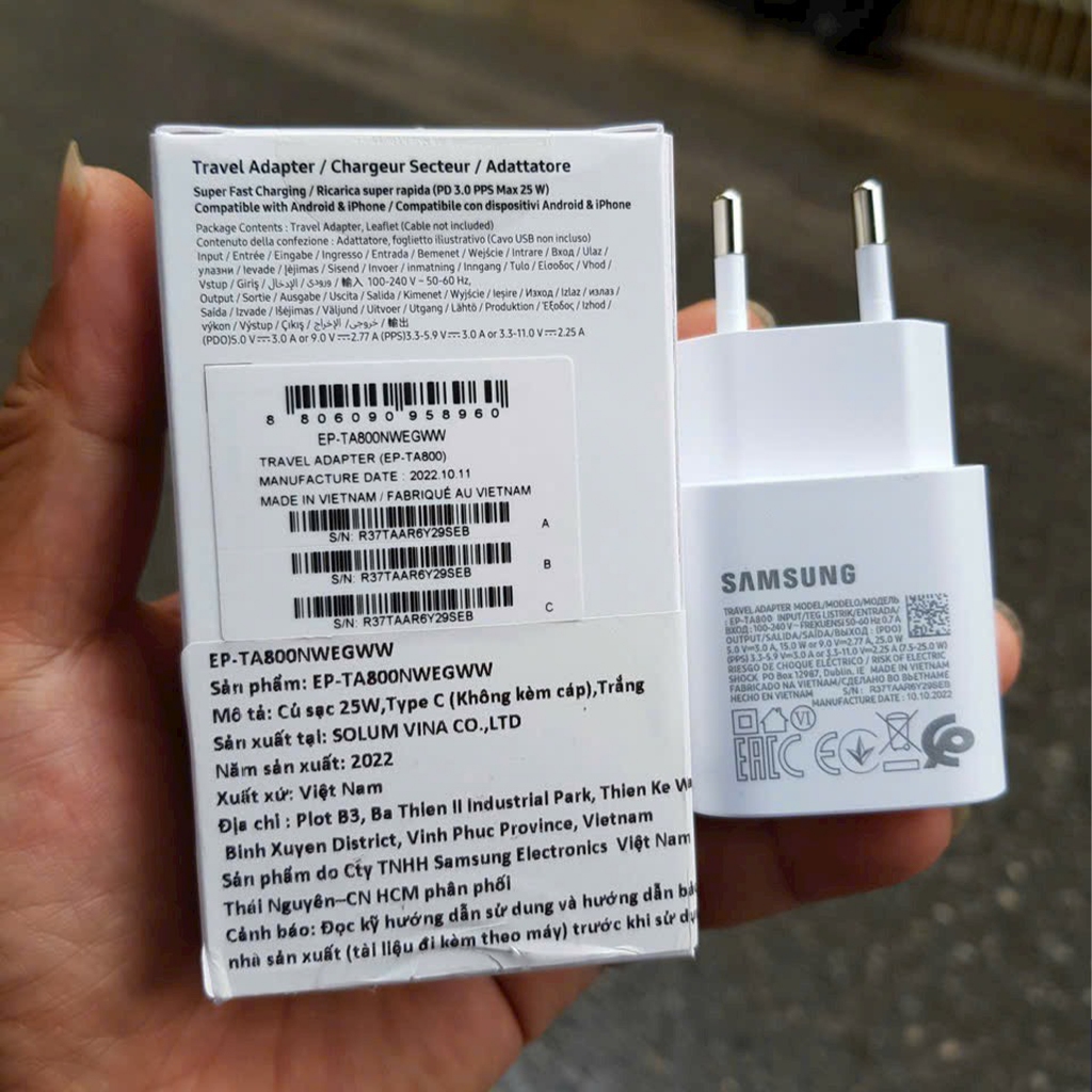 Củ sạc nhanh Samsung 25W zin theo máy cho Note 10,Note 20, A71, A70, A80, A90, S20, S20+,S20 Ultra | Bảo hành 12 tháng