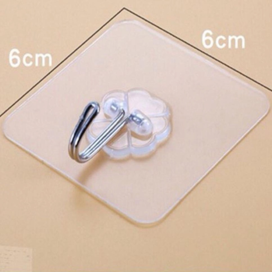 Móc dán tường treo đồ đa năng siêu dính không cần khoan cỡ 6x6cm KM18012
