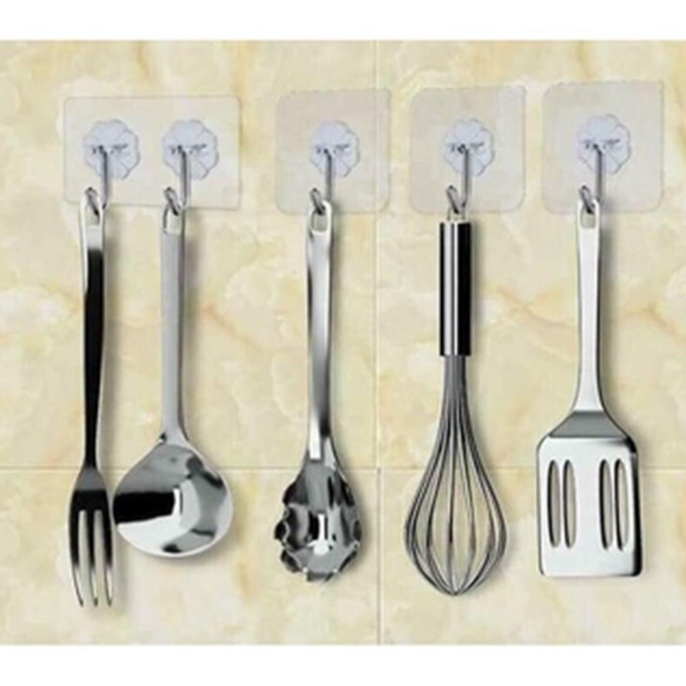 Móc dán tường treo đồ đa năng siêu dính không cần khoan cỡ 6x6cm KM18012