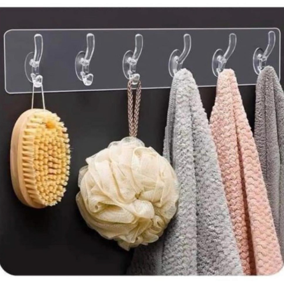 Móc dán tường treo đồ đa năng siêu dính không cần khoan cỡ 6x6cm KM18012