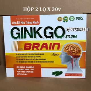 Viên bổ não thông mạch Ginkgo Biloba Cere Brain Max - Ginkgo 600mg giúp bổ não - Ginkgo Brain max