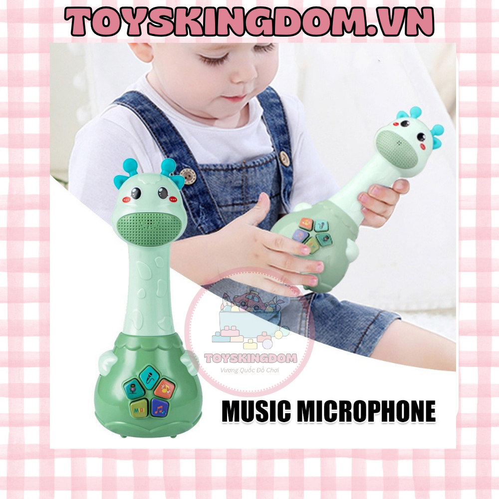 Micro Tích Hợp Loa Và Đèn Phát Nhạc Vui Nhộn Dành Cho Bé