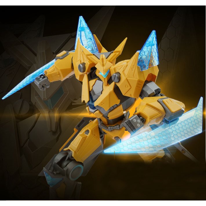 Đồ chơi mô hình lắp ráp trẻ em - Tia chớp Vàng Thú Vương Đại Chiến Chiến binh Robot Tranformer Biến hình 2 in 1