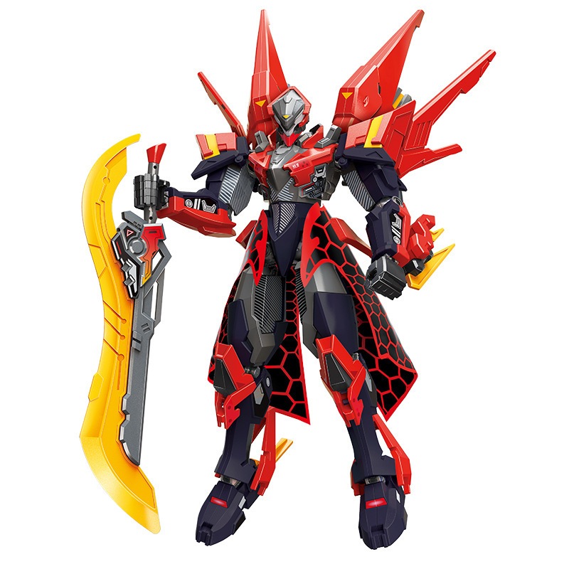 Đồ chơi mô hình lắp ráp trẻ em - Tia chớp ĐỏThú Vương Đại Chiến Chiến binh Robot Tranformer Biến hình 2 in 1