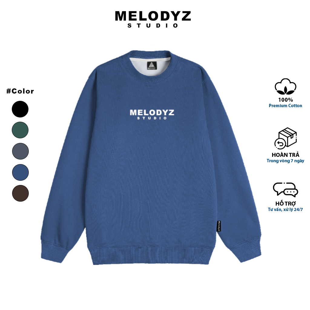 Áo Sweater Local Brand MelodyZ Unisex/ Áo Nỉ Nam Nữ Basic Sweater - MLDSW1
