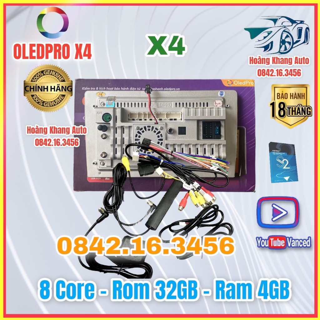 Màn hình android OLED C8 New - OLEDPRO X4 theo xe Morning 2012 - 2020  kèm dưỡng và jack nguồn zin theo xe