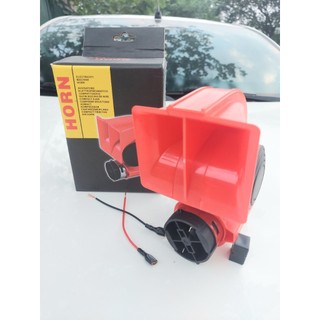 Bộ còi hơi điện, còi sinh hơi sên đỏ lắp ô tô, xe máy điện 12v / 24v