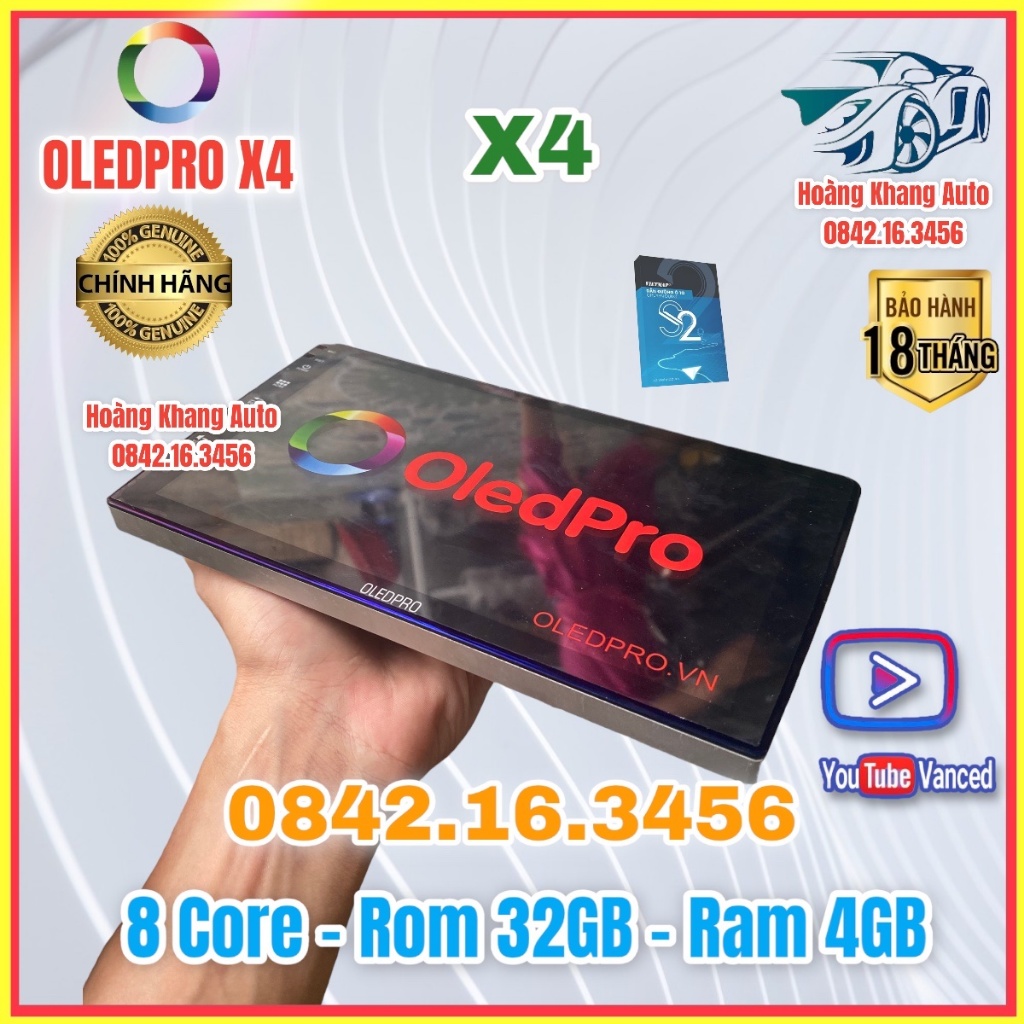 Màn hình android OLED C8 New - OLEDPRO X4 theo xe K3 + Cerato 2013 - 2018  kèm dưỡng và jack nguồn zin theo xe